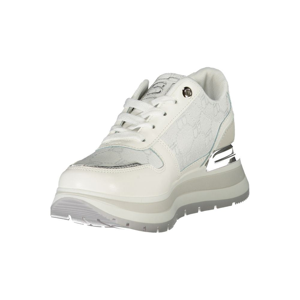 White Polyester Sneaker