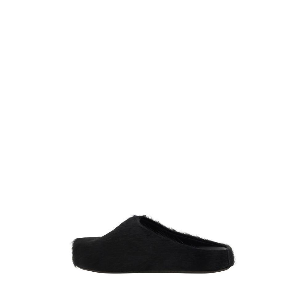 Black Rubber Mules