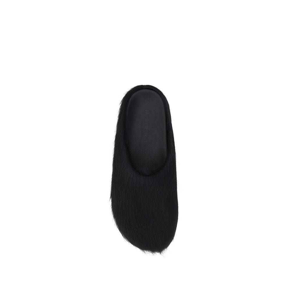 Black Rubber Mules
