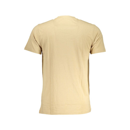 Beige Cotton Men T-Shirt