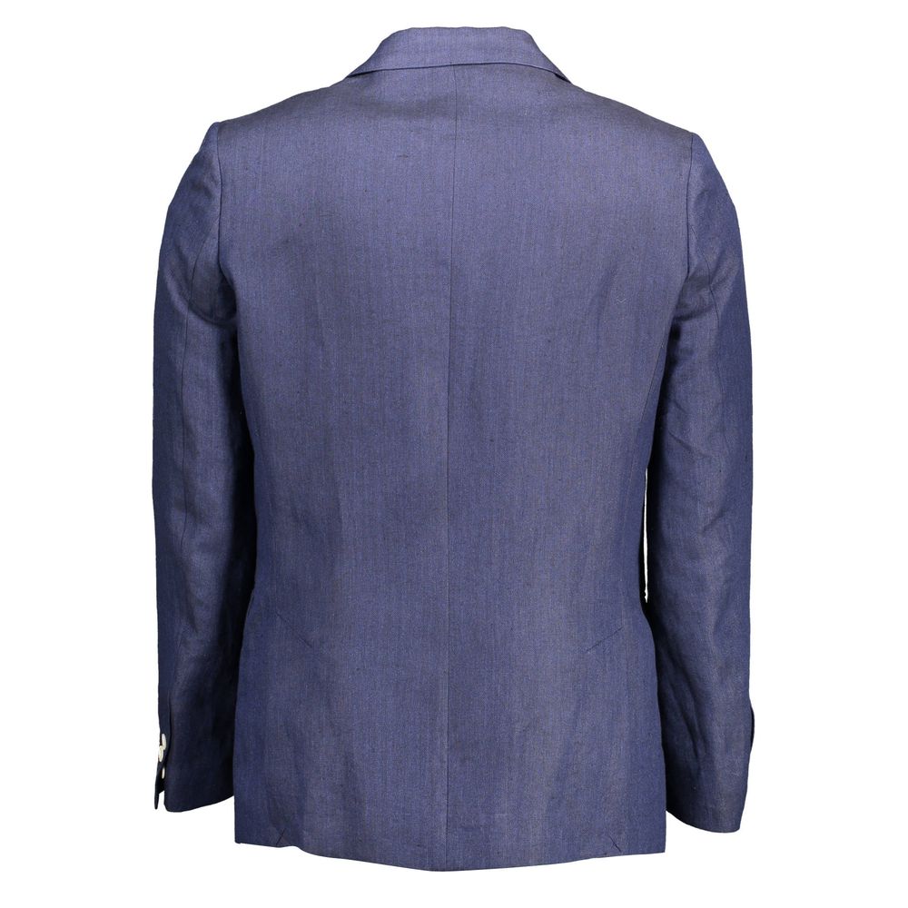 Blue Linen Men's Jacket