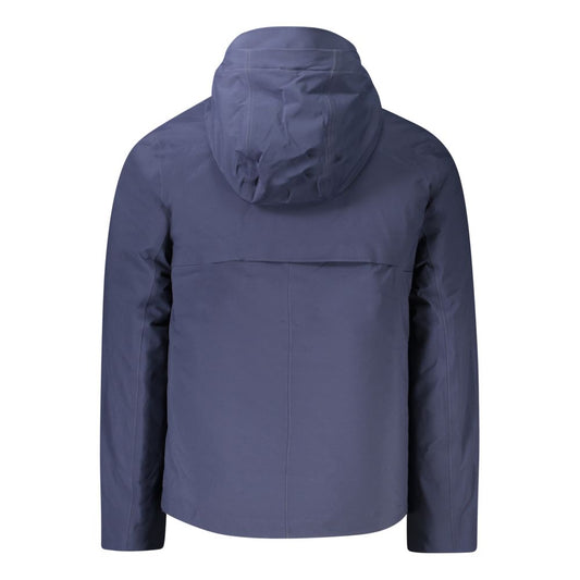 Blue Polyester Men Jacket