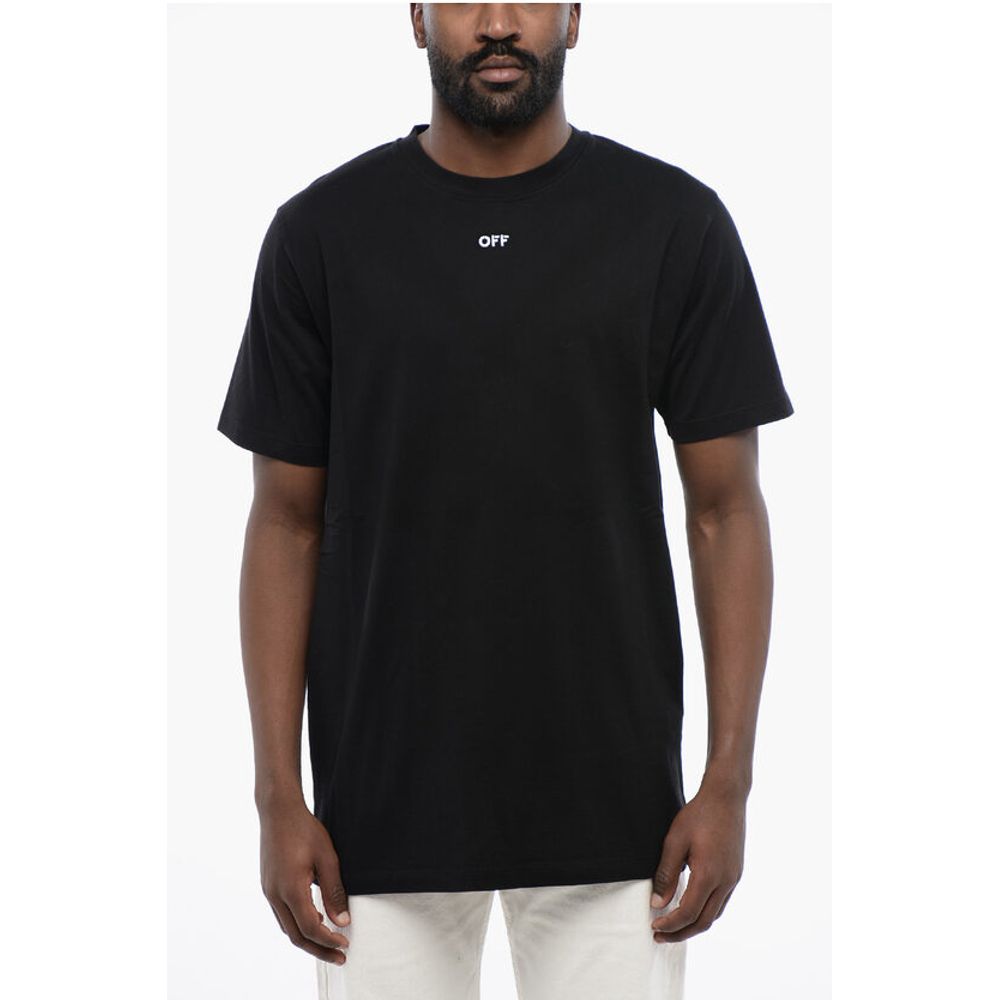Black Cotton ARROW Crew-neck T-shirt