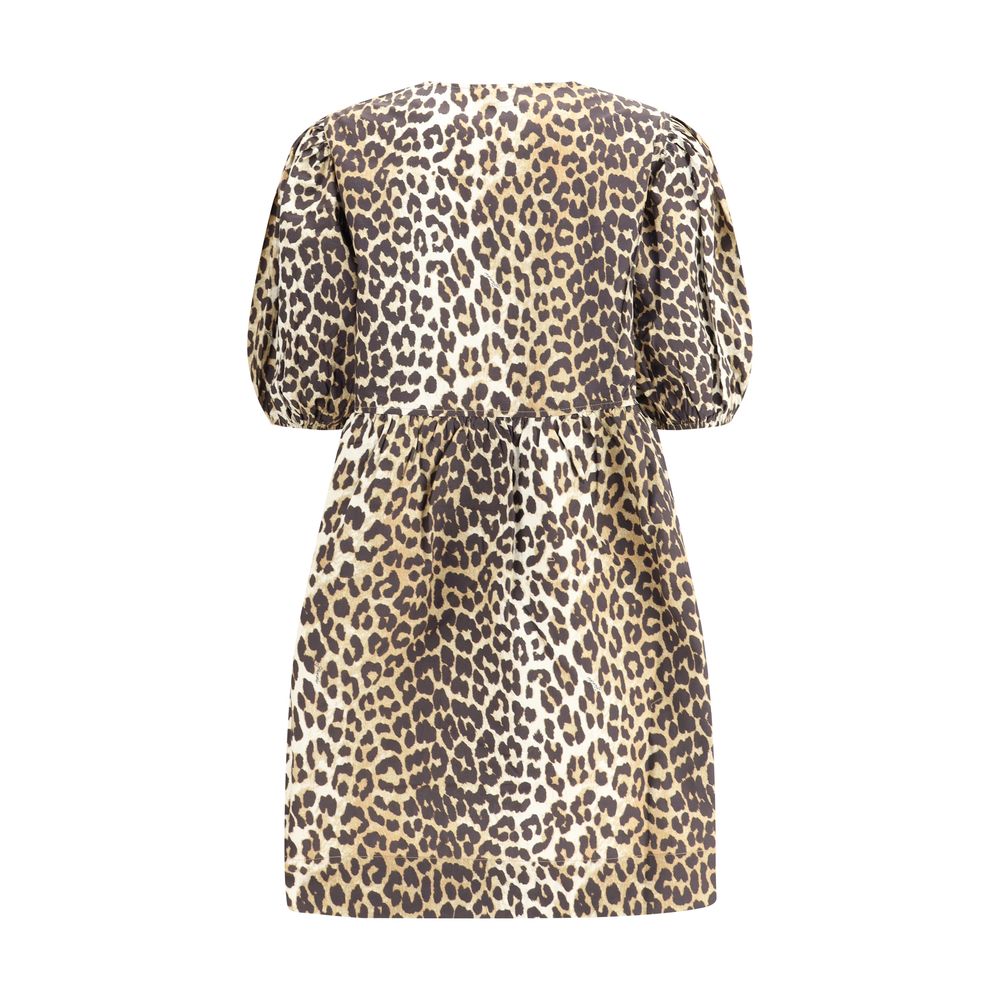 Brown Cotton Casual Dress