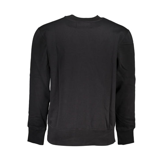 Black Cotton Men Sweater