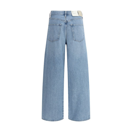 Light Blue Cotton High-Waisted Jean