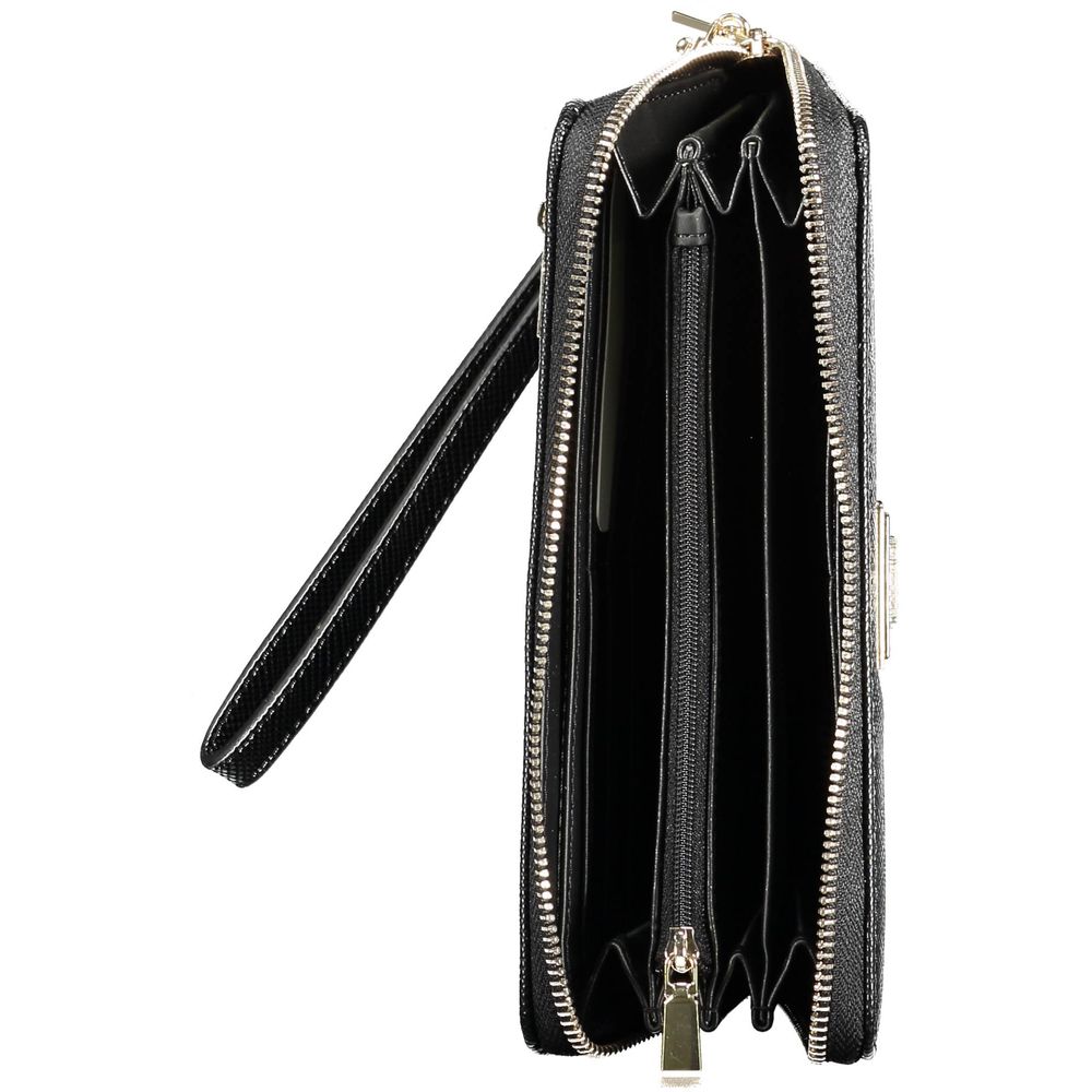 Black Polyurethane Women Wallet