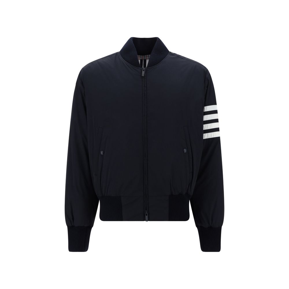 Blue Polyester Bomber