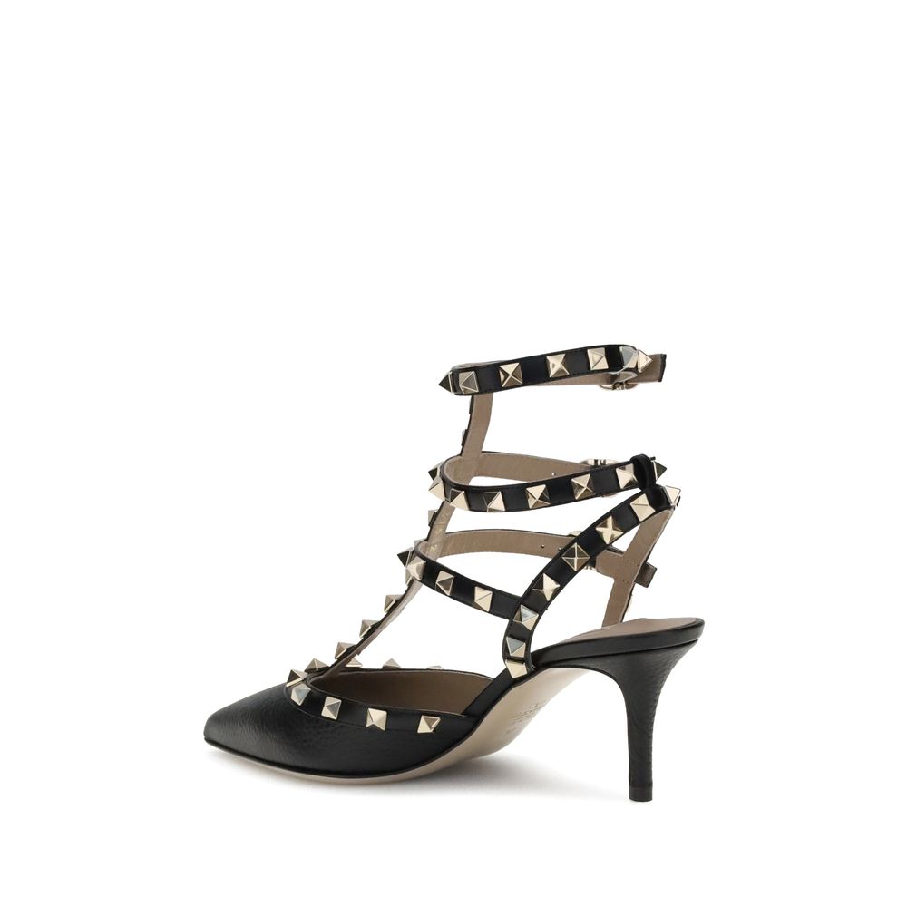 Black Calf Leather Bos Taurus High Heel Pumps