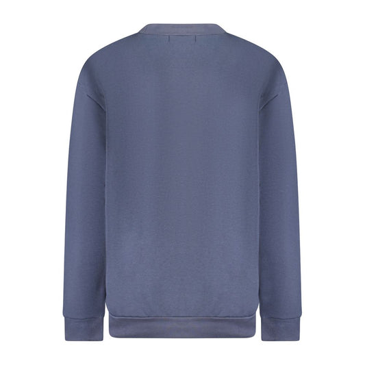 Blue Cotton Women Sweater