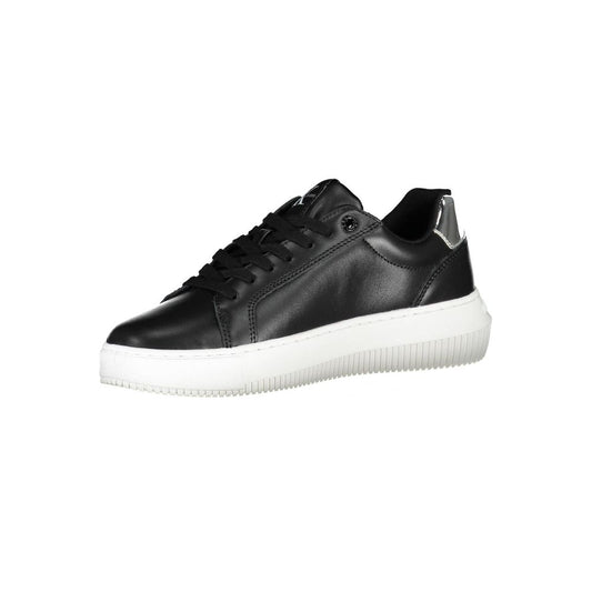 Black Polyester Sneaker