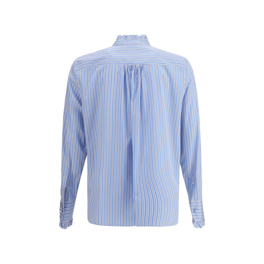 Blue Cotton Pattern Shirt