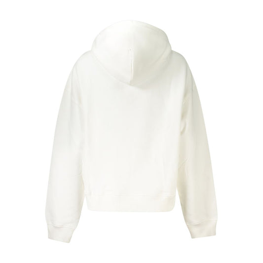 White Cotton Women Sweatshirt