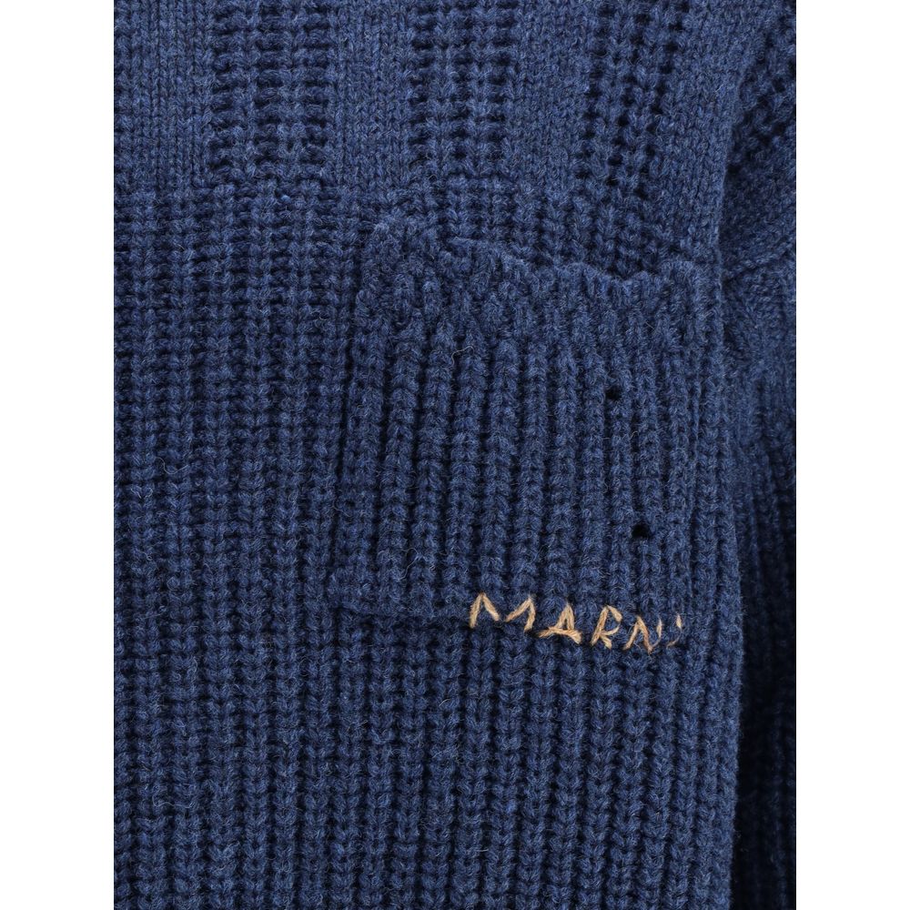 Blue Wool Sweatshirt