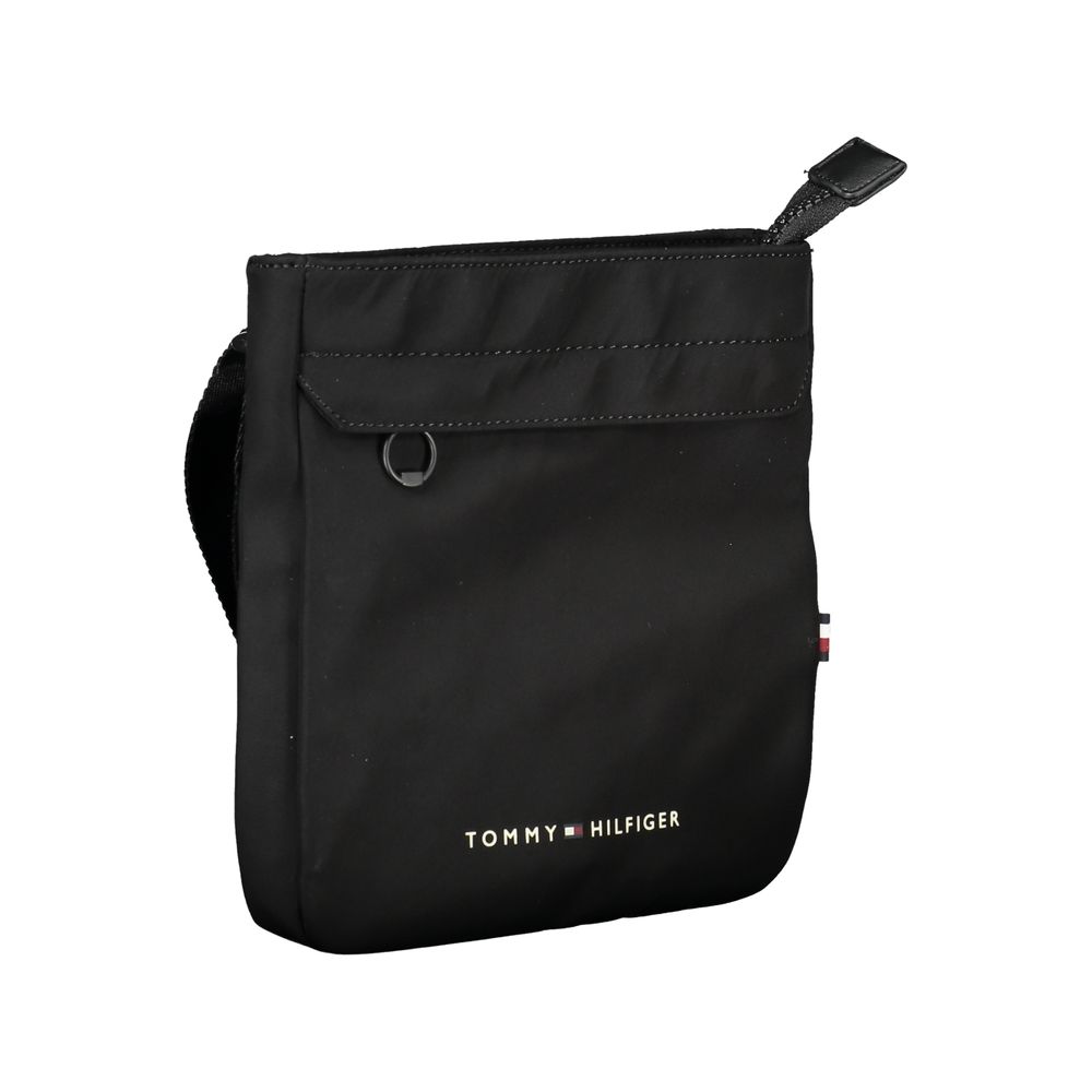 Black Polyester Men's Shoulder Bag