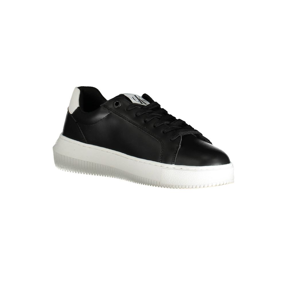 Black Polyester Sneaker
