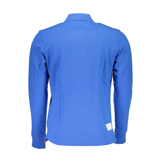 Blue Cotton Polo Shirt