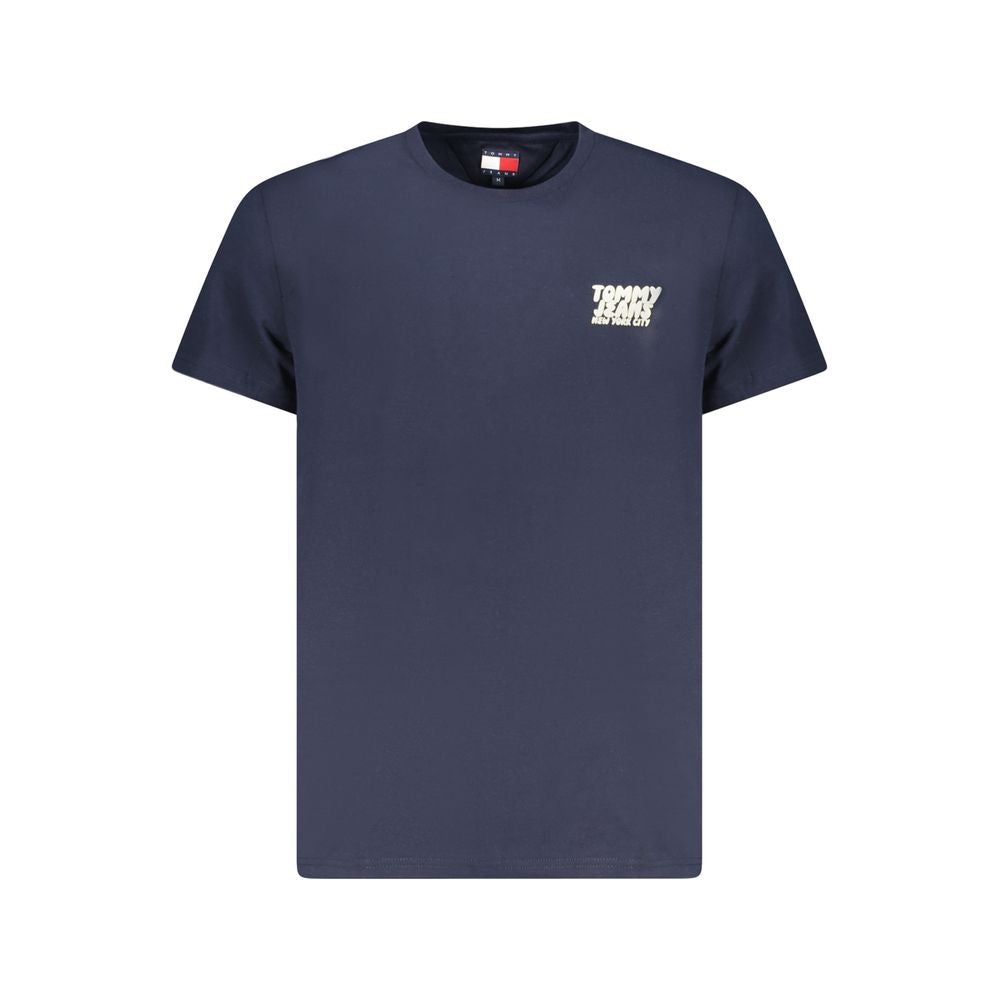 Blue Cotton Men T-Shirt