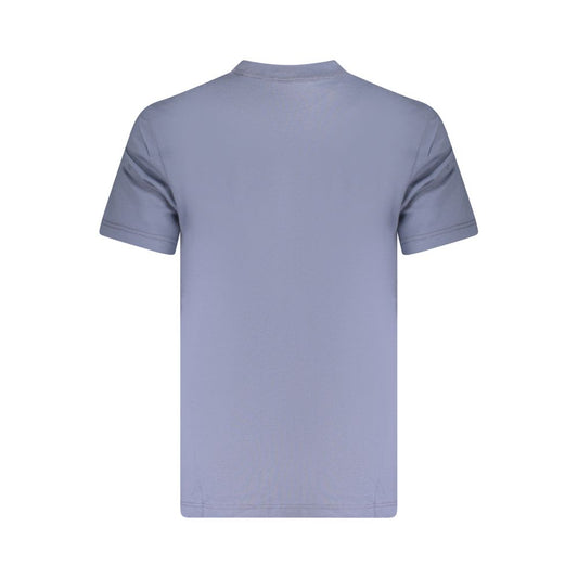 Blue Cotton Men T-Shirt
