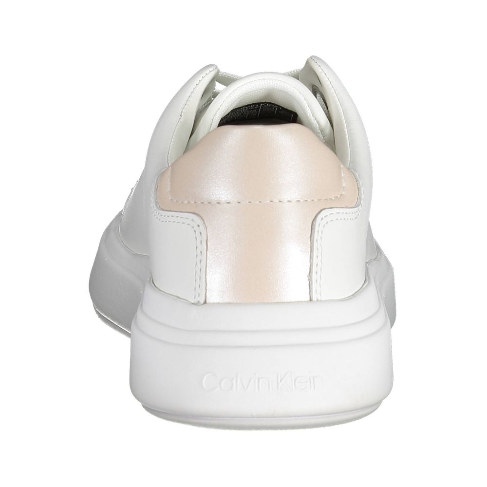 White Polyester Sneaker