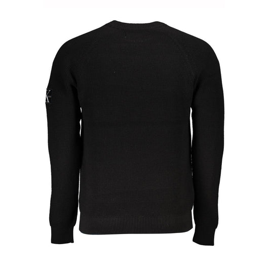 "Black Cotton Men's Sweater"