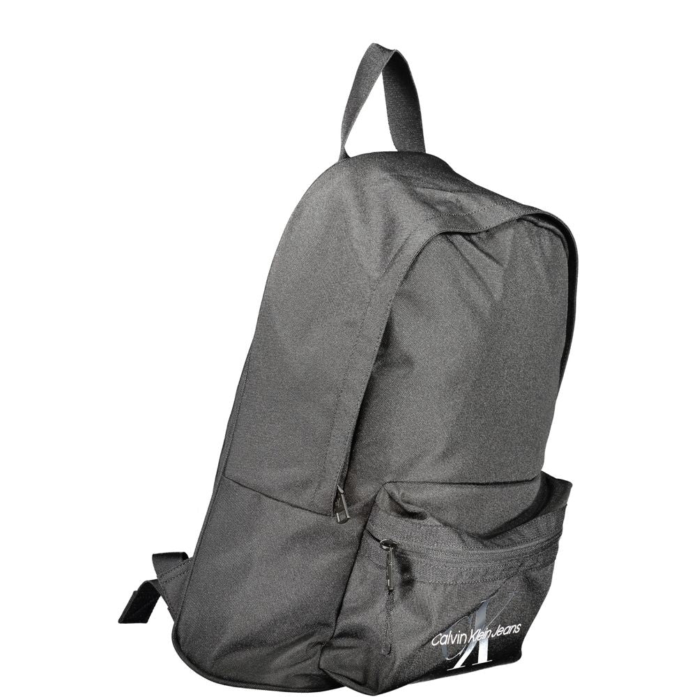 Black Polyester Male Backpack