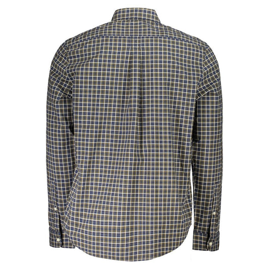 Blue Cotton Pattern Shirt