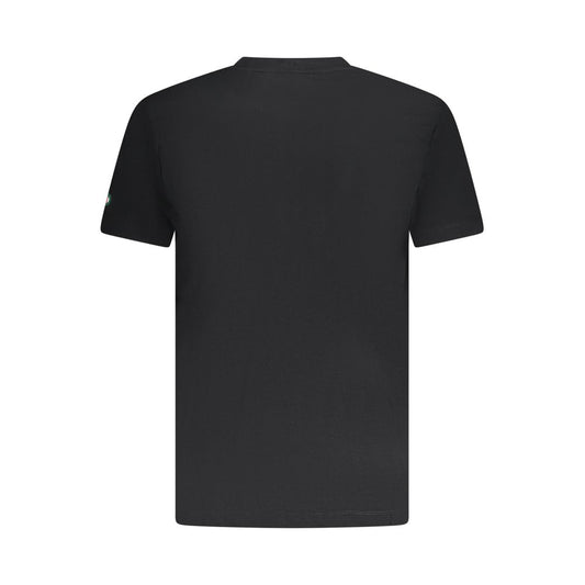 Black Cotton Men T-Shirt