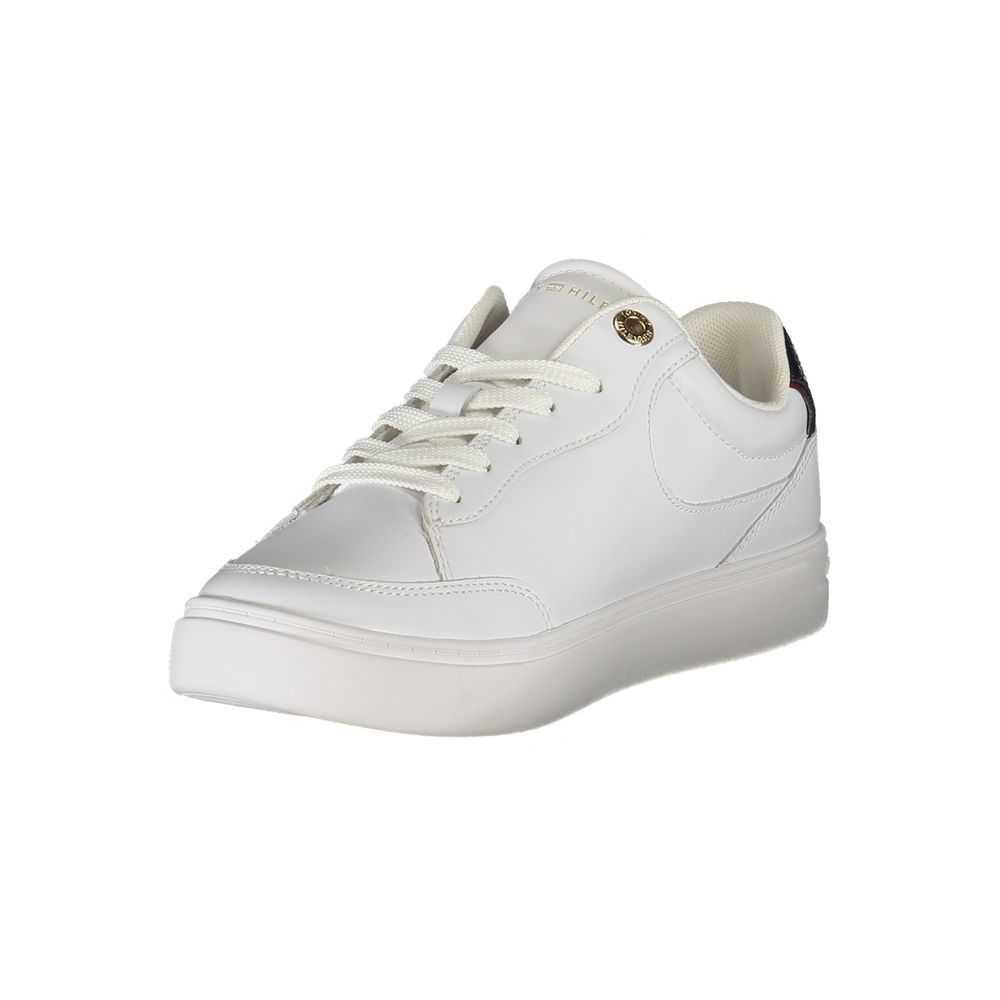 White Polyester Sneaker