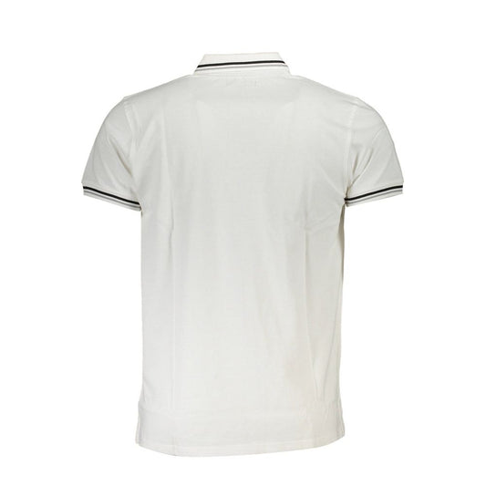White Cotton Men Polo Shirt