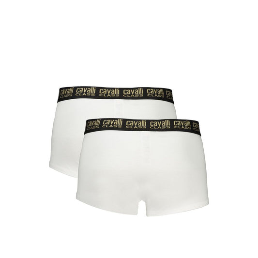 White Cotton Men's Boxer Briefs