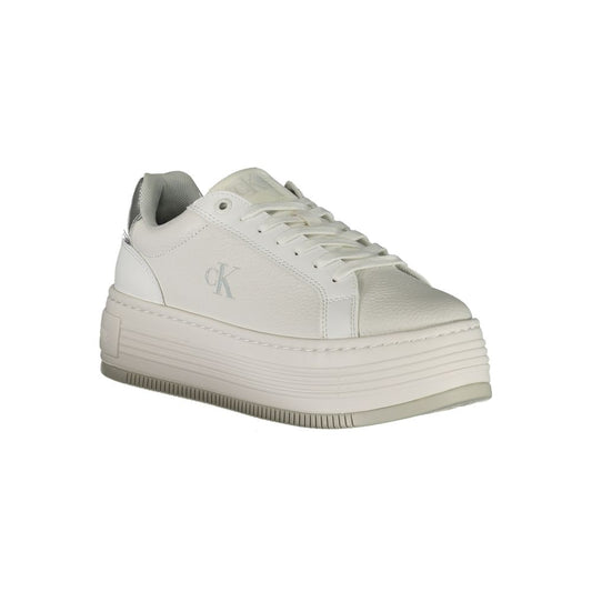 White Polyester Sneaker