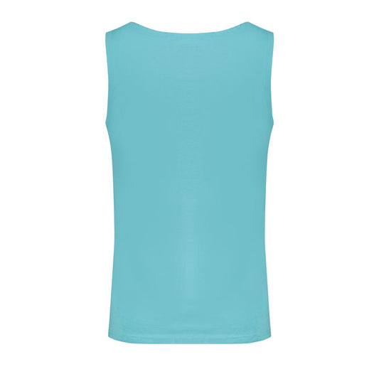 Blue Cotton Men's Tank Top