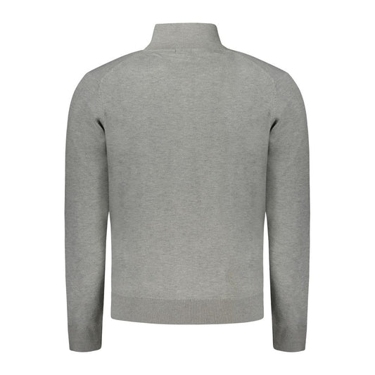 Gray Polyester Cardigan