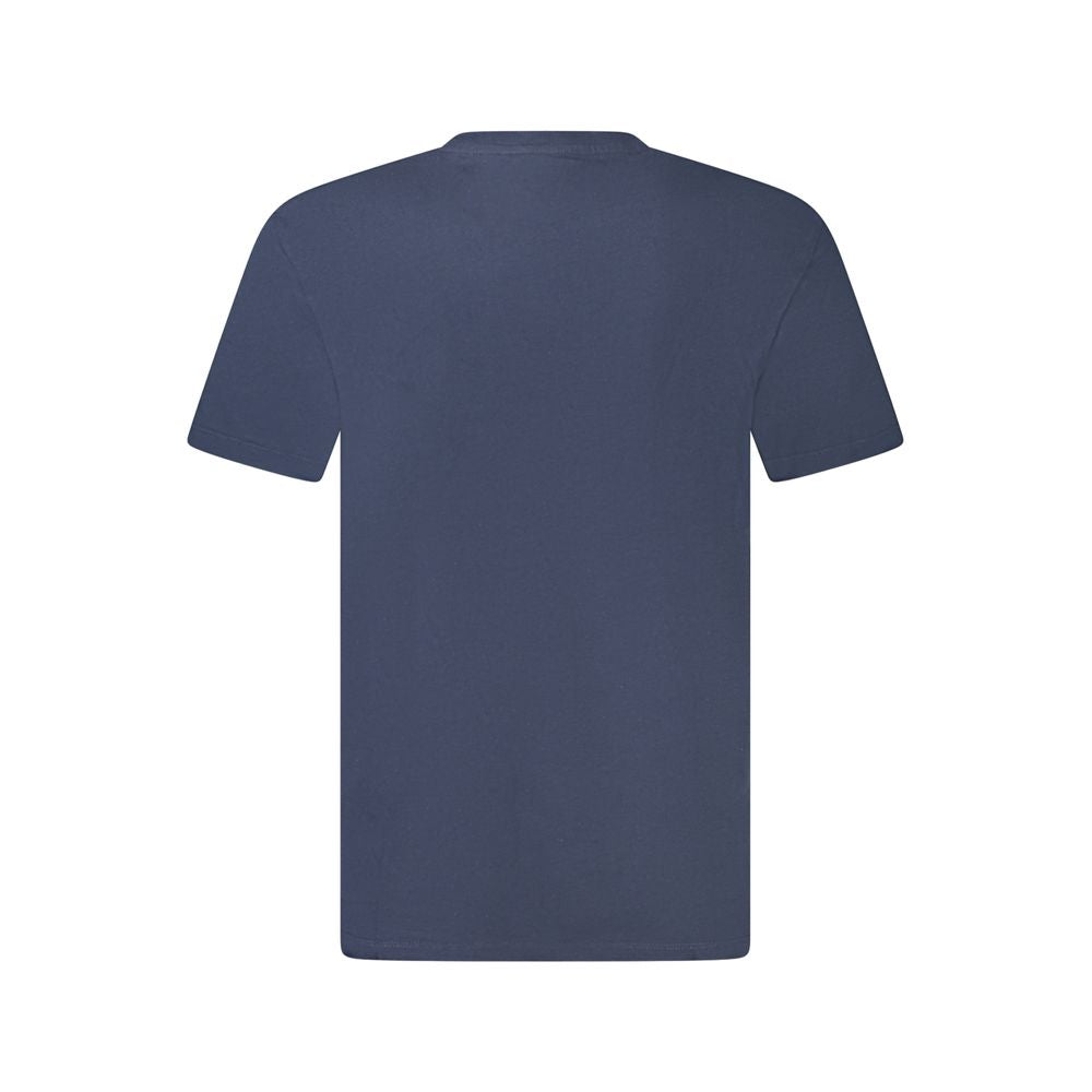 Blue Cotton Men T-Shirt