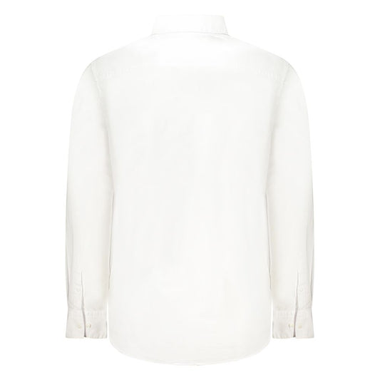 White Cotton Men Shirt