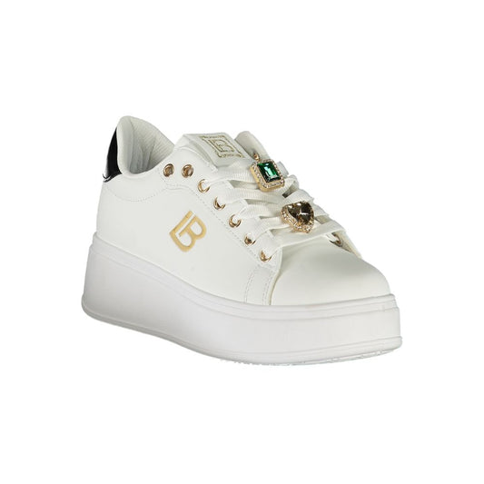 White Polyester Sneaker