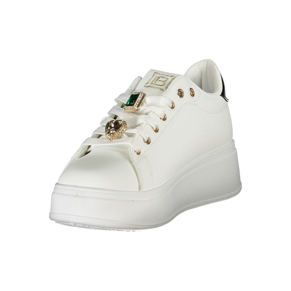 White Polyester Sneaker