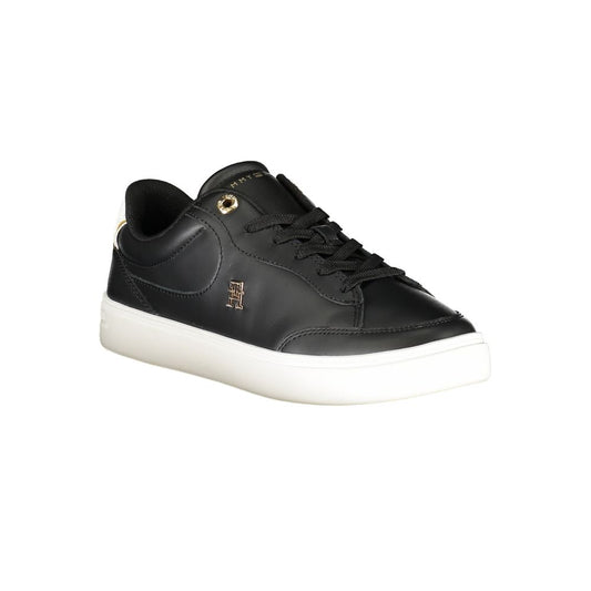 Black Polyester Sneaker