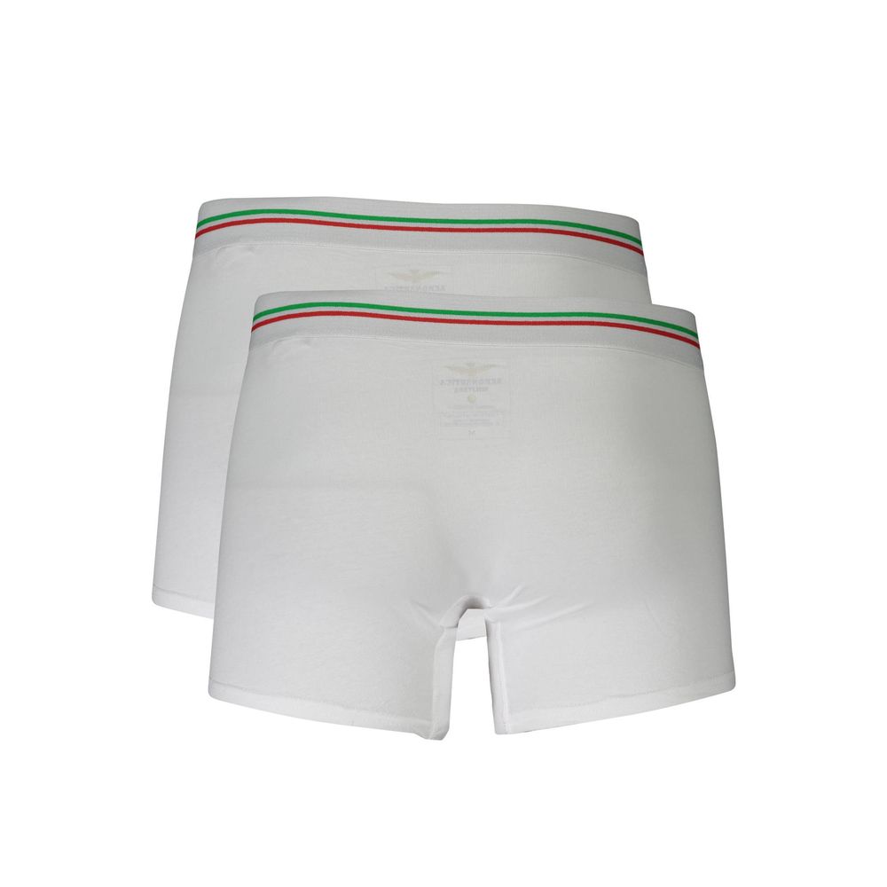 White Cotton Men's Boxer Briefs
