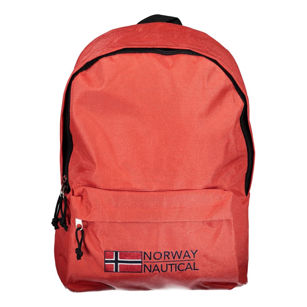 Red Polyester Men Backpack