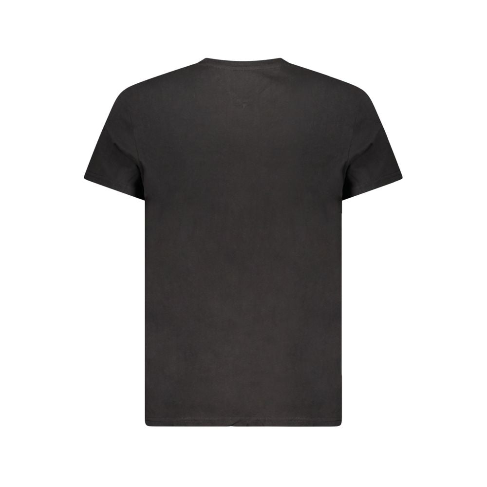 Black Cotton Men T-Shirt