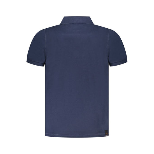 Blue Cotton Mens Polo Shirt