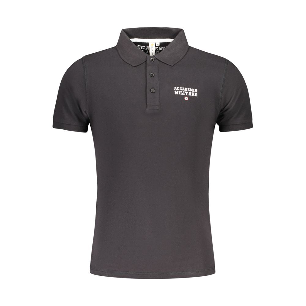 Black Cotton Polo Shirt