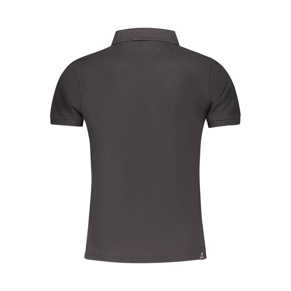 Black Cotton Polo Shirt
