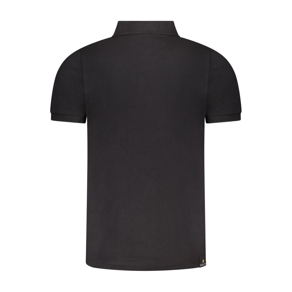 Black Cotton Polo Shirt