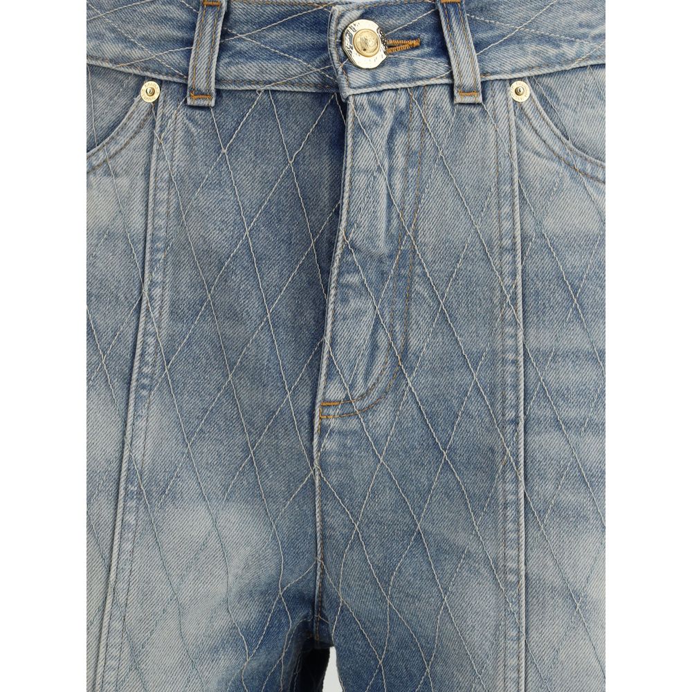 Light Blue Cotton Bermuda Shorts