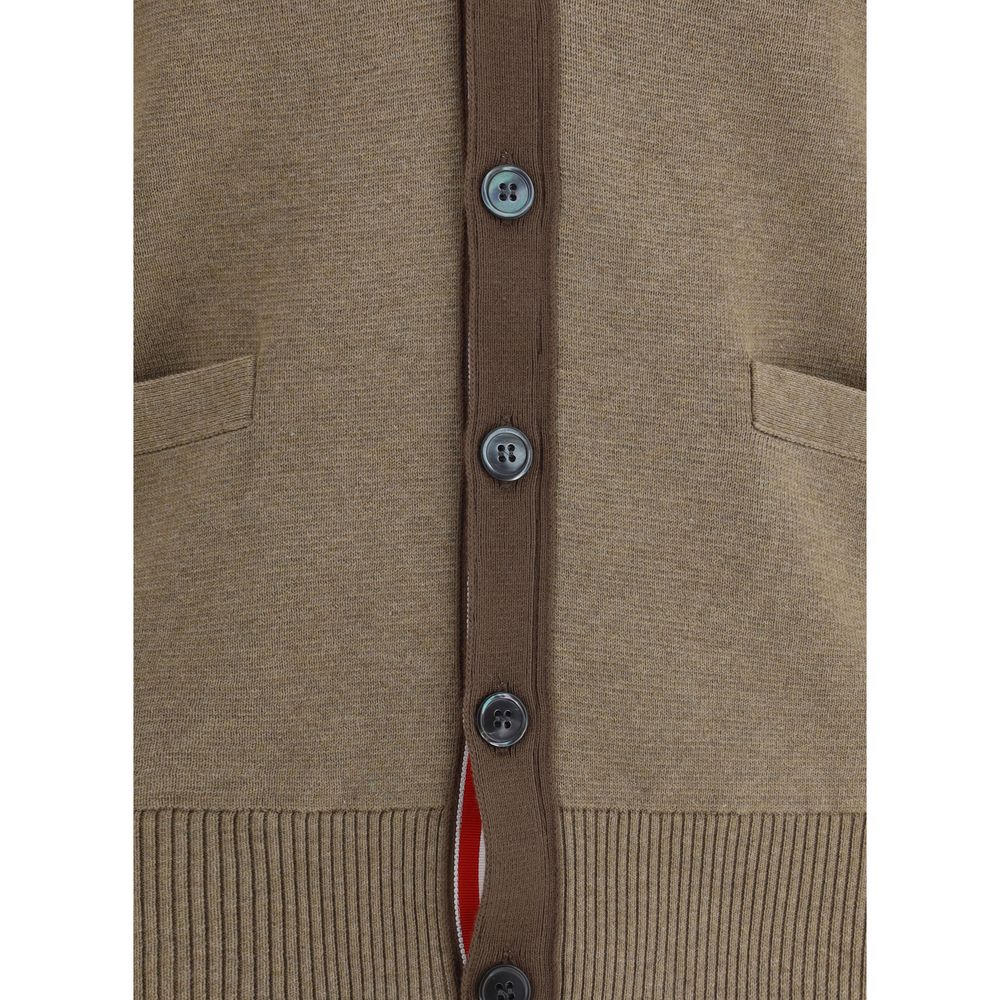 Brown Cotton Cardigan