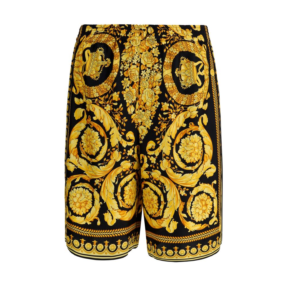 Multicolor Silk Bermuda Shorts