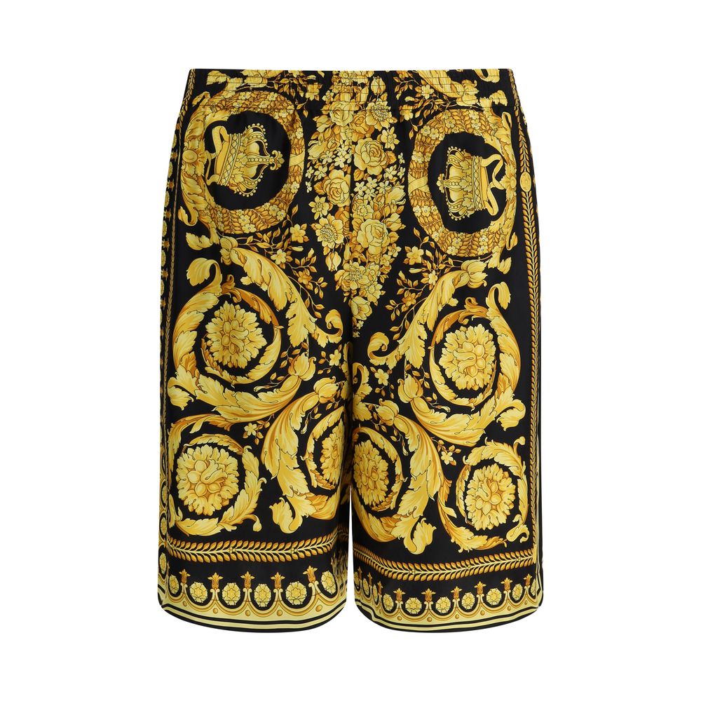 Multicolor Silk Bermuda Shorts